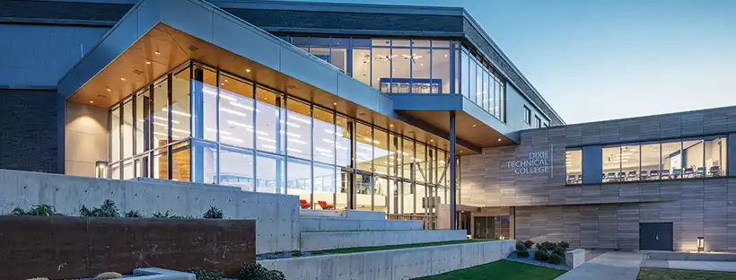 Dixie Technical College at dusk